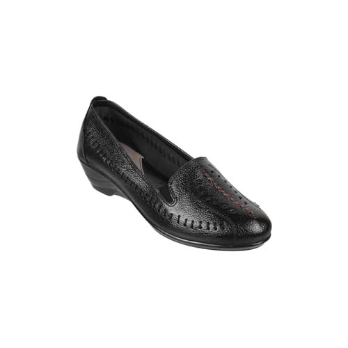 Mochi Women Black Sythetic Leather Laser-Cut Casual Shoes UK/5 EU/38 (31-323) - Image 2