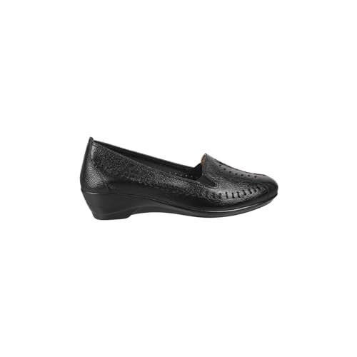 Mochi Women Black Sythetic Leather Laser-Cut Casual Shoes UK/5 EU/38 (31-323) - Image 3