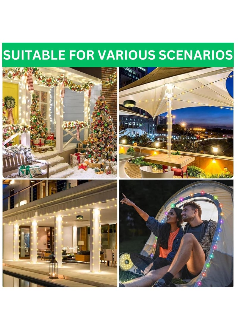 Home Care Ramadan String Lights , 8m Multi-Functional 9 Modes RGBW LED Ramadan Lights With Waterproof IP44 Rechargeable LED Fairy String Lights Lamps For Ramadan Hiking Tenting Patio Party Decorations  - Image 4