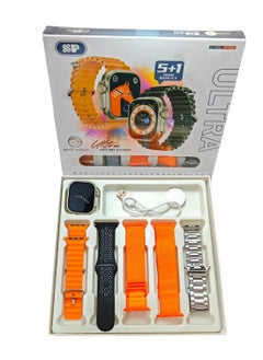 SP Smart Watch SP Ultra 7+1 AMOLED display With Health Fitness Tracker Sport Watch Supports 49MM-Orange  - Image 1
