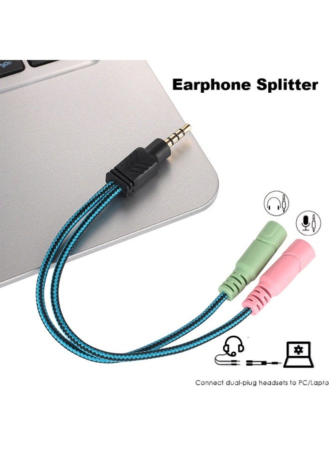KOTION EACH 3.5mm Headphone Splitter, Hi-Fi Sounds Extension Cable Audio Stereo Y Splitter, 3.5mm Male to 2 Female (TRRS - 4 Pole) Headset Splitter, Aux Jack Splitter Compatible with PS4, Switch, Phone & More, Multidevice Compatibility, Gaming Headset Adapter, Compact Design, Portable Adapter, Durable Connector, Highquality Wiring, Trrs Connector, Music Enthusiasts, Mobile Users - Image 1