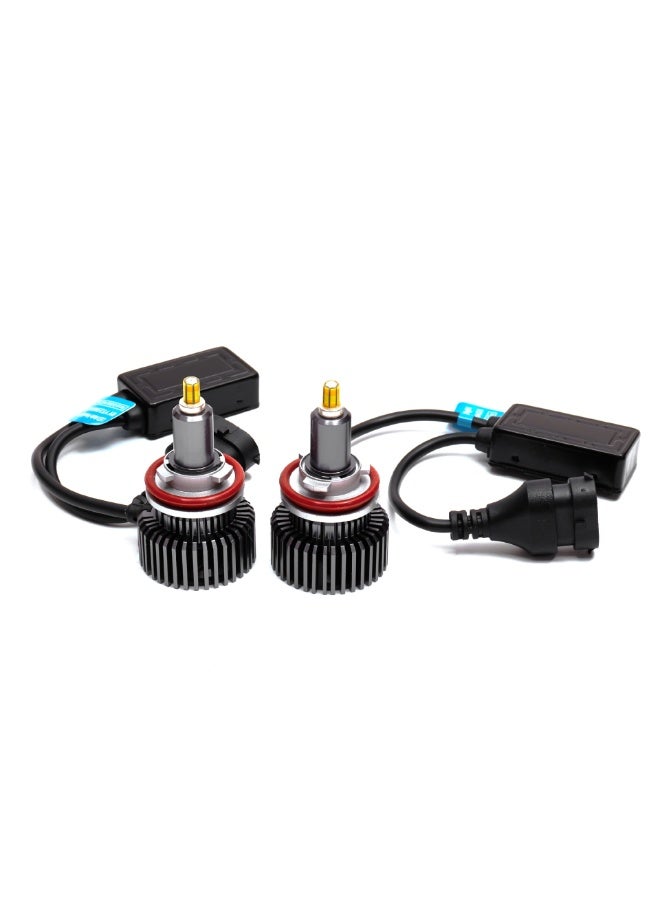 360-degree automotive LED headlights support models H1, H4, H7, H8 for front headlight LED bulb modification, made of aviation aluminum(X8LED headlight H8 (single lamp)) - Image 3