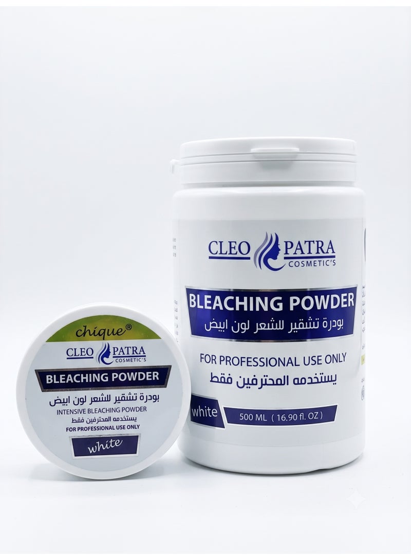 كليوباترا بودرة تشقير الشعر البيضاء المكثفة من كليوباترا، تفتيح  آمن للشعر، للاستخدام الاحترافي فقط، 500 مل - Image 1