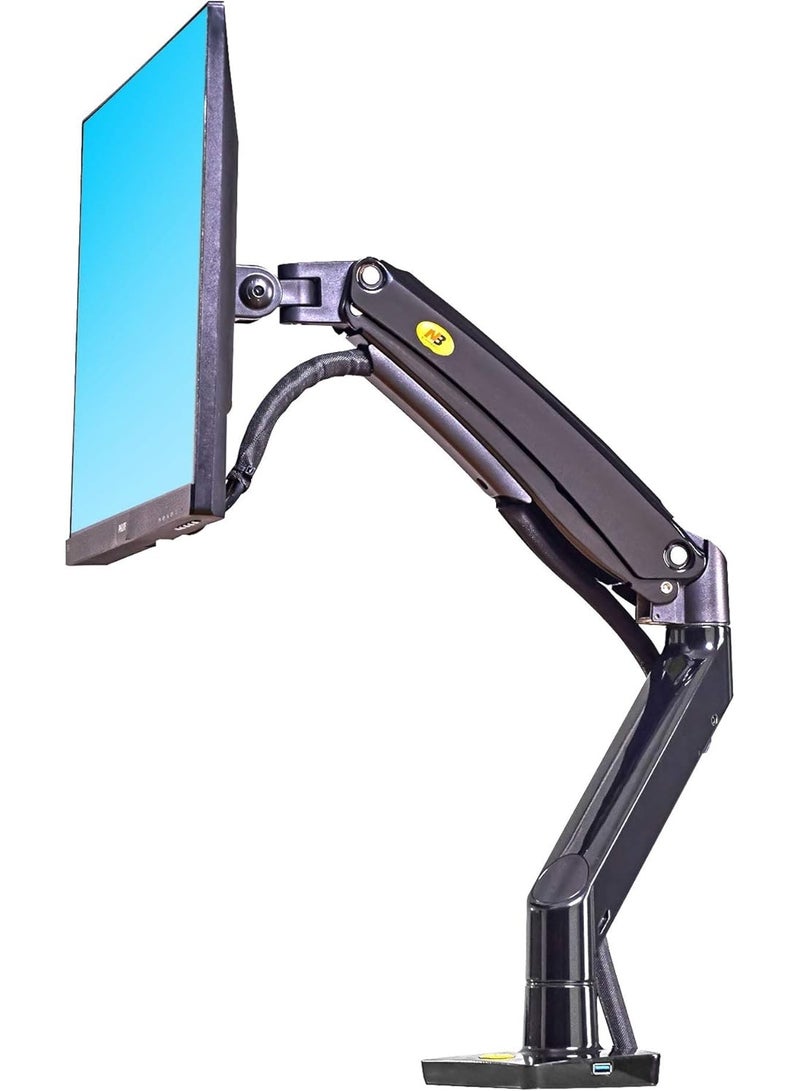 NB North Bayou Desk Mount – Full Motion Swivel Monitor Arm for Screens up to 30 Inch, 13 Inch Adjustable Height, Black - Image 1