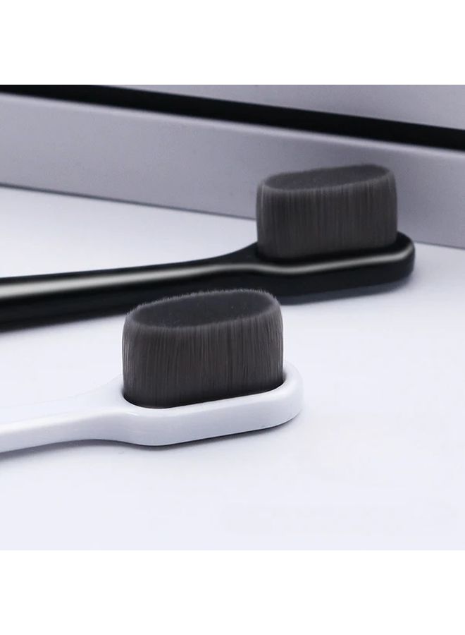 Black Ultra Soft Microfiber Toothbrush For Sensitive Gums Gentle Cleaning Ideal Adults - Image 1