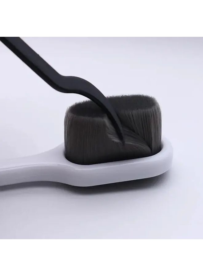 Black Ultra Soft Microfiber Toothbrush For Sensitive Gums Gentle Cleaning Ideal Adults - Image 2