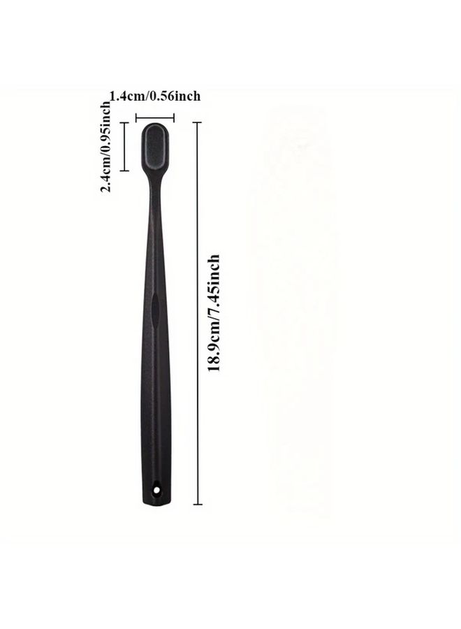 Black Ultra Soft Microfiber Toothbrush For Sensitive Gums Gentle Cleaning Ideal Adults - Image 4