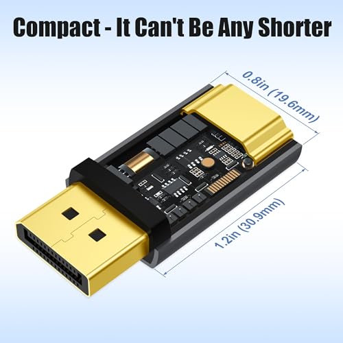AGVEE 1 Pack Display Port to HDMI 4K@30HZ Adapter, Alloy Shell DP Displayport PC to HDMI Display Coulper Converter, Backward Compatibile with 2K@60HZ 1080P@120HZ Full HDTV, Uni-Directional, Gray - Image 5