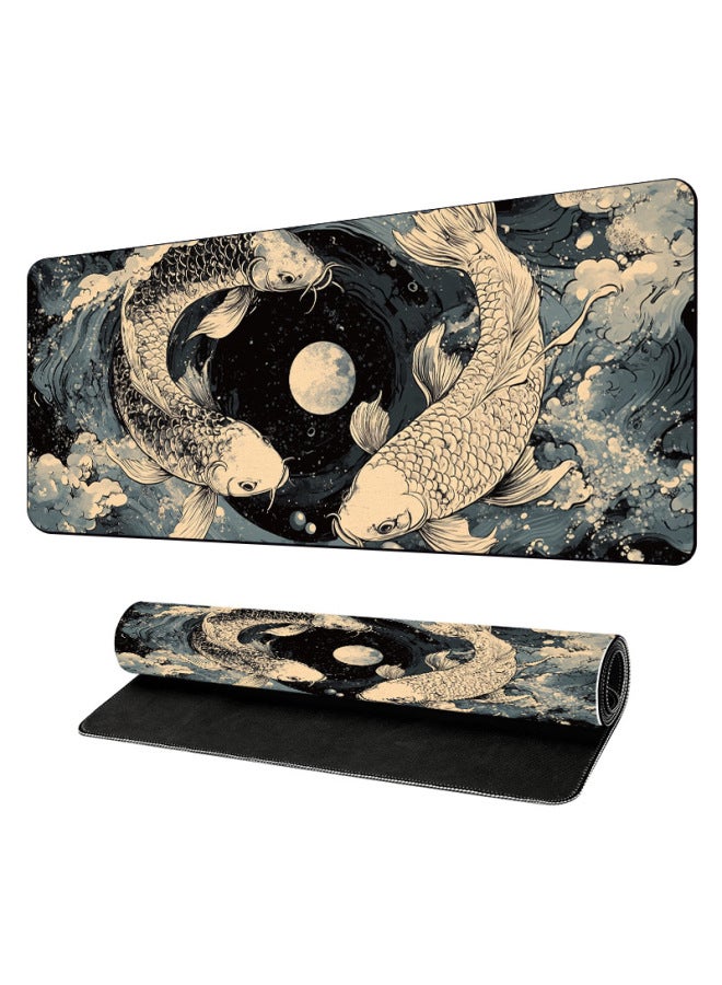 Specially For Non-slip Mouse Pad Thickened Lock Edge Natural Rubber Large Computer Keyboard Office Desk Mat-Color:300*600*2mm-Pattern:J-239  - Image 1