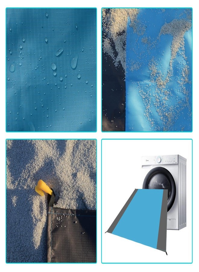 Wind Tour Waterproof Camping Tarp Lightweight Multifunctional Tent Footprint for Camping, Hiking Backpacking, Compact Tent Tarp Ground Sheet Mat for Ground or Under Tent（78.7" x 82.7" | Blue） - Image 4