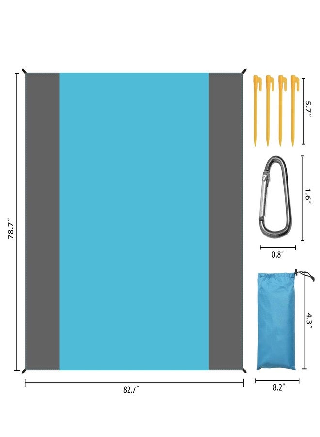 Wind Tour Waterproof Camping Tarp Lightweight Multifunctional Tent Footprint for Camping, Hiking Backpacking, Compact Tent Tarp Ground Sheet Mat for Ground or Under Tent（78.7" x 82.7" | Blue） - Image 2