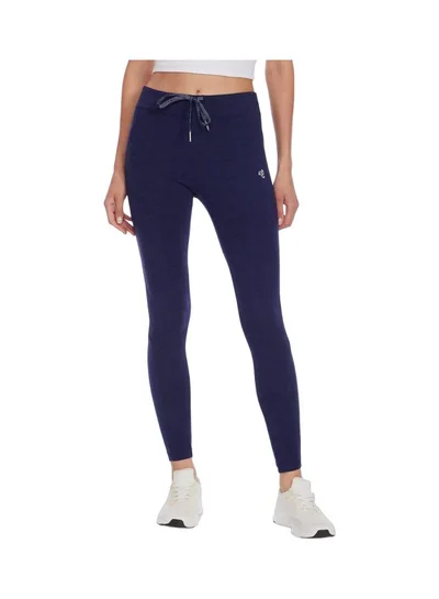 JOCKEY Jockey Women Slim Fit Combed Cotton Elastane Leggings AA01 Imperial Blue Melange Printed Large Blue L