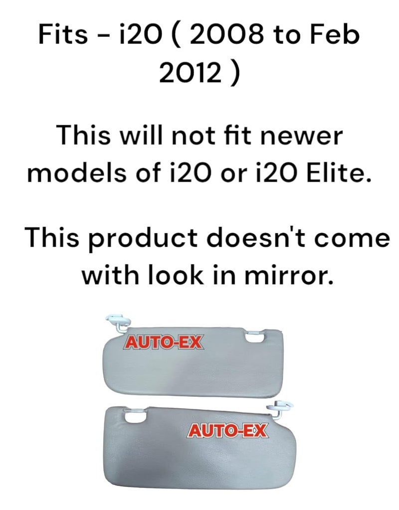 Auto-Ex Sun Visor Sun Shade Assembly Compatible/Replacement for i20 Old (2008 to Feb 2012) - Image 2