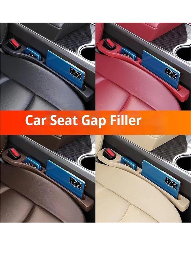 2 Pack Car Seat Gap Filler Organizer,2025 New No Drop Seat Guard,Suitable for Most Cars and Trucks To Stop Things From Dropping（Wine red） - Image 5