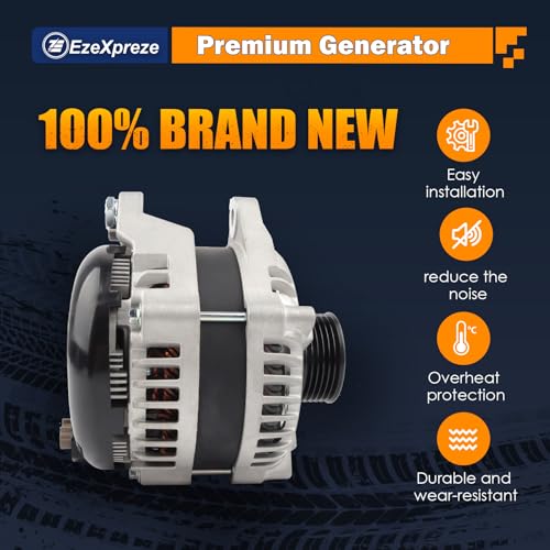 E EZEXPREZE Ezexpreze Alternator Compatible with Ford F-150 F150 2015-2020 5.0L V8, 12V 240A 6-Groove Pulley Clockwise, OE# 44000 42103 FL3T10300JA FL3Z10346G HL3710300FA HL3Z10346F 1042110081 1042110080 - Image 4