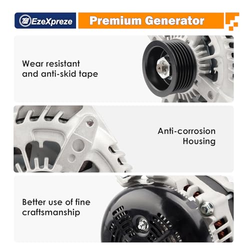 E EZEXPREZE Ezexpreze Alternator Compatible with Ford F-150 F150 2015-2020 5.0L V8, 12V 240A 6-Groove Pulley Clockwise, OE# 44000 42103 FL3T10300JA FL3Z10346G HL3710300FA HL3Z10346F 1042110081 1042110080 - Image 5
