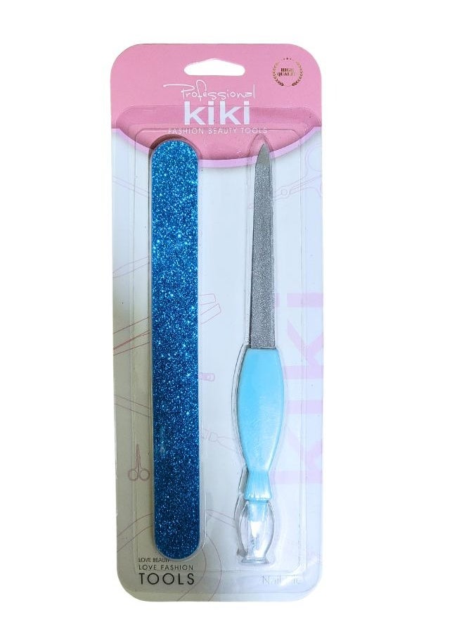 KIKI 2-Piece Set of Professional Nail File for Polishing Nails + Nail File (Multicolor)  - Image 4