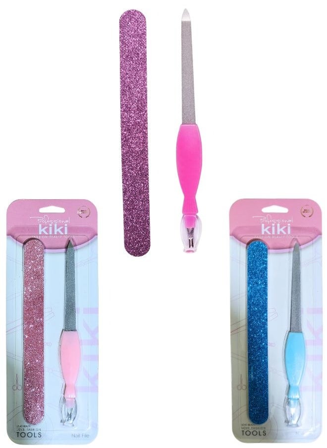 KIKI 2-Piece Set of Professional Nail File for Polishing Nails + Nail File (Multicolor)  - Image 3
