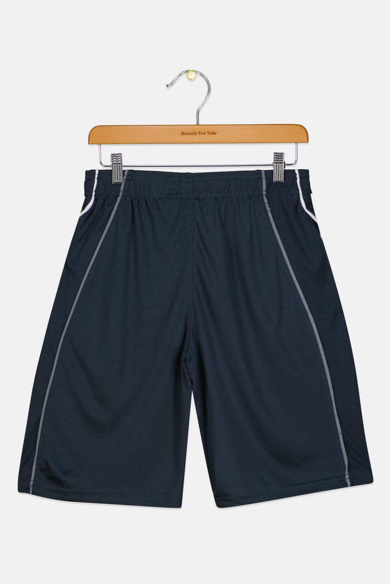 PUMA Kids Boy Sportswear Fit Training Shorts, Navy Blue - Image 2