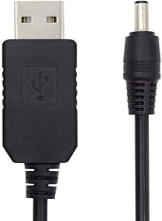 cablecc 5V USB 2.0 Type-A to 3.5x1.3mm DC 12V Voltage Riser Boost Power Plug Barrel Connector Cable 100cm