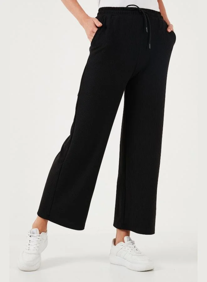 Lela Lela Regular Fit High Waist Wide Leg Trousers Women's Pants 5865882