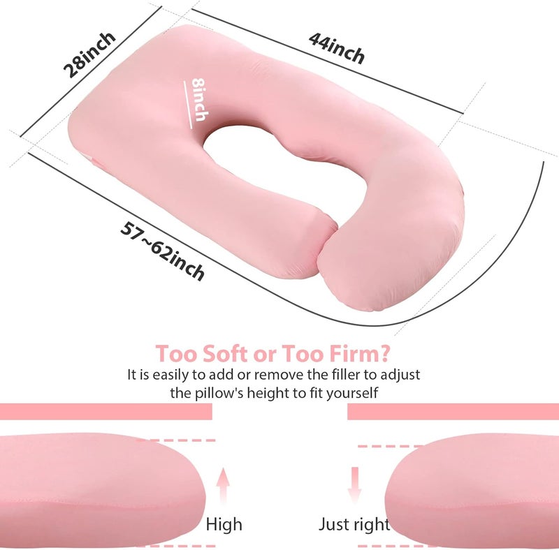 Victostar Pregnancy Pillow57 inches U Shaped Maternity Pillow with Removable Cover Full Body Pillow Support for Back HIPS Legs Belly - Image 3