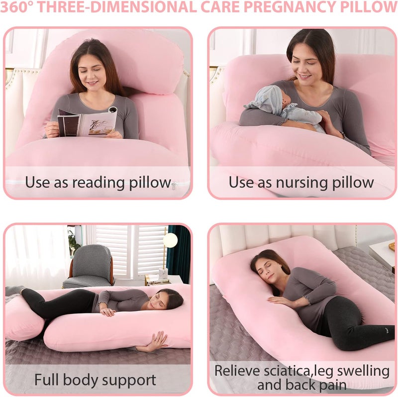 Victostar Pregnancy Pillow57 inches U Shaped Maternity Pillow with Removable Cover Full Body Pillow Support for Back HIPS Legs Belly - Image 5