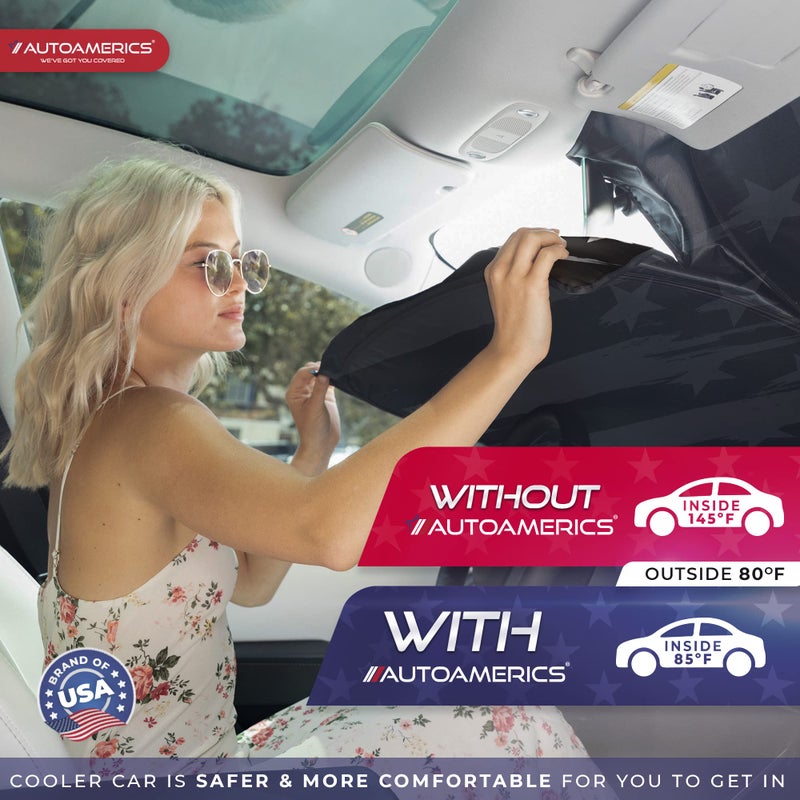Autoamerics 1-Piece Tesla Model Y Sunshade & 3 Sunshade - Special Design for Model Y & 3 Windshield - Foldable Lightweight M3 Sun Shield - 2023 Tesla Y/3 Accessories - Image 4
