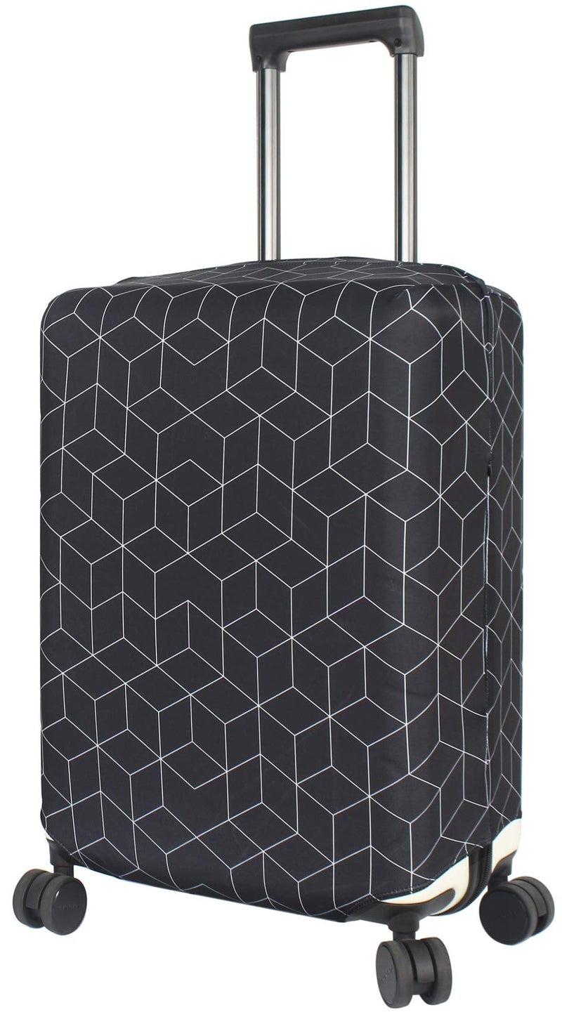 HYPER VENTURE Washable Luggage Cover - Fashion Suitcase Protector Fits 27-30 Inch Luggage (Black Maze, L) - Image 2