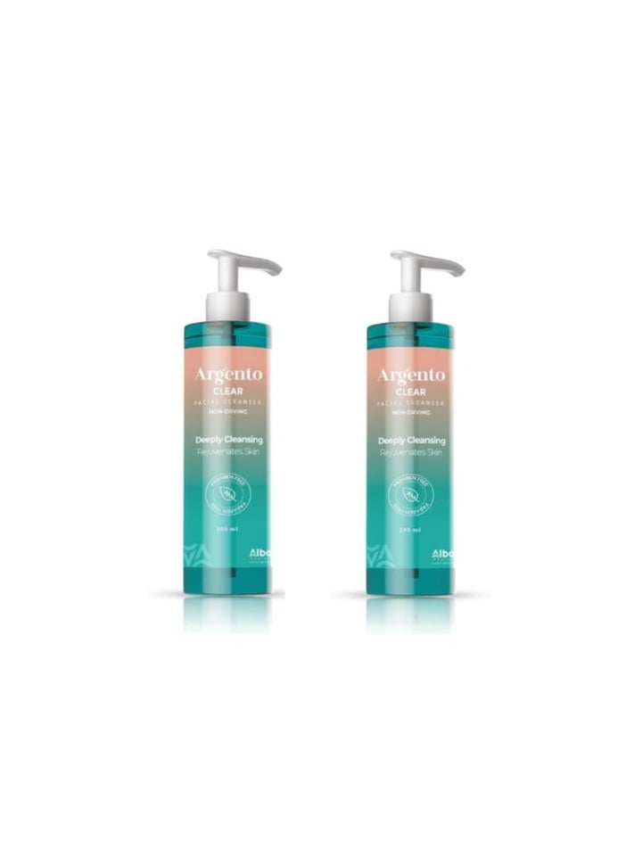ARGENTO Clear Facial Cleanser Skin Cleanser (200ml × 2 Pieces )  - Image 5