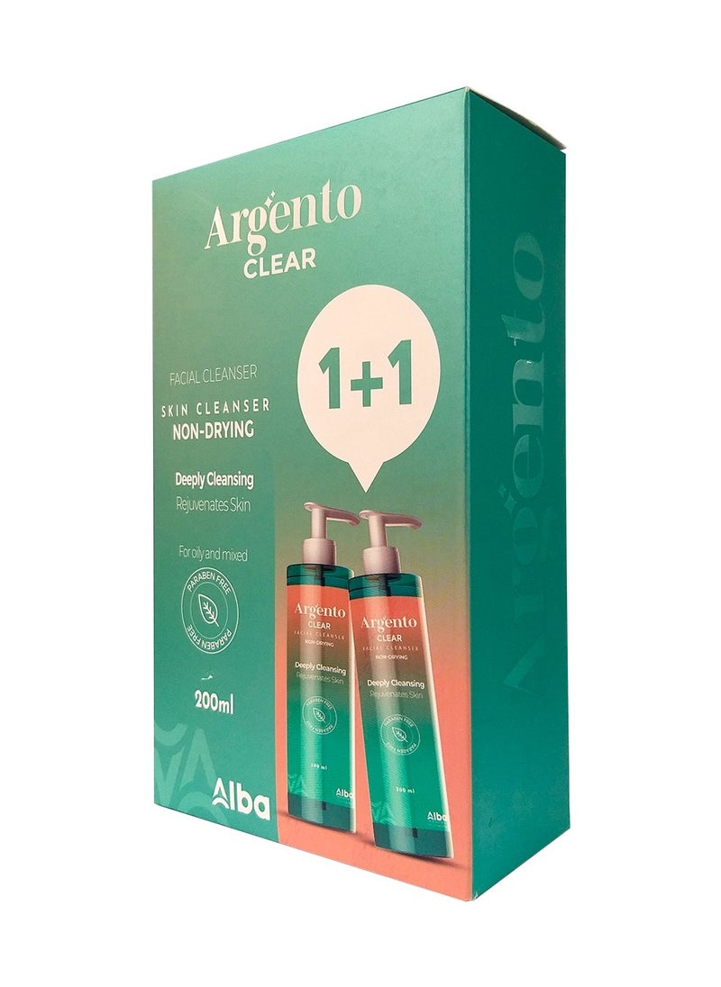 ARGENTO Clear Facial Cleanser Skin Cleanser (200ml × 2 Pieces )  - Image 4