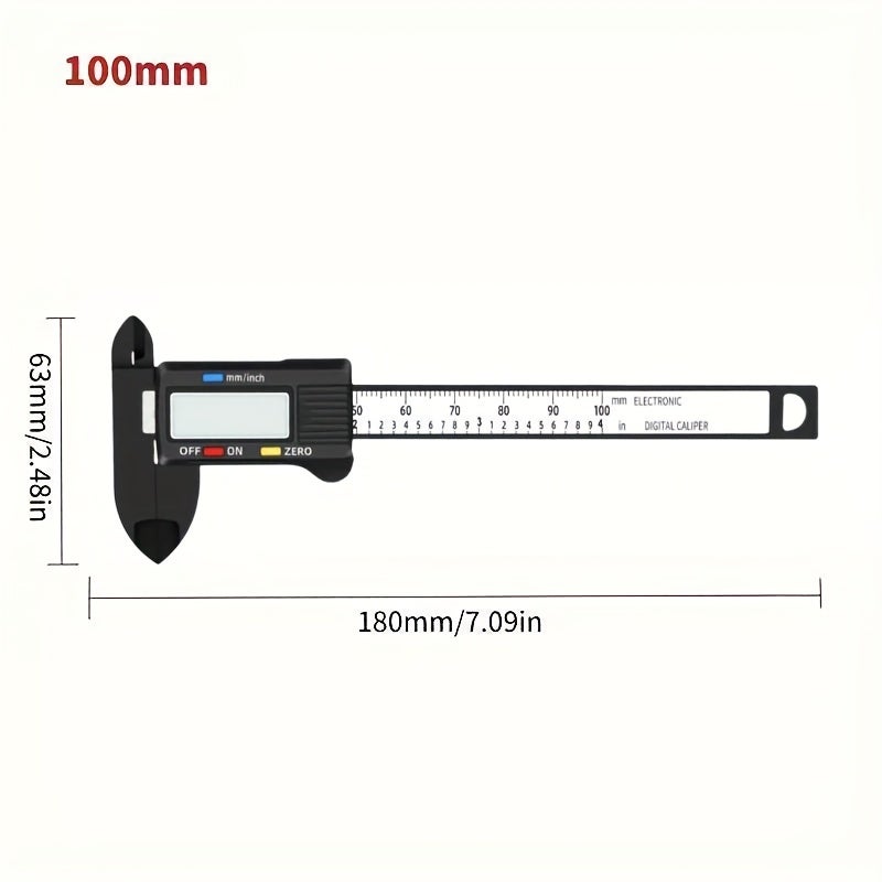 100mm Electronic Digital Caliper, Carbon Fiber Dial - Image 2