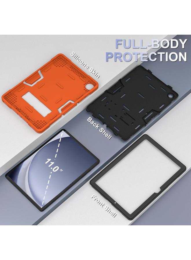 erorex Case For Samsung Galaxy Tab A9+ X216 Contrast Color Robot Silicone Hybrid PC Tablet Case with Holder - Image 4