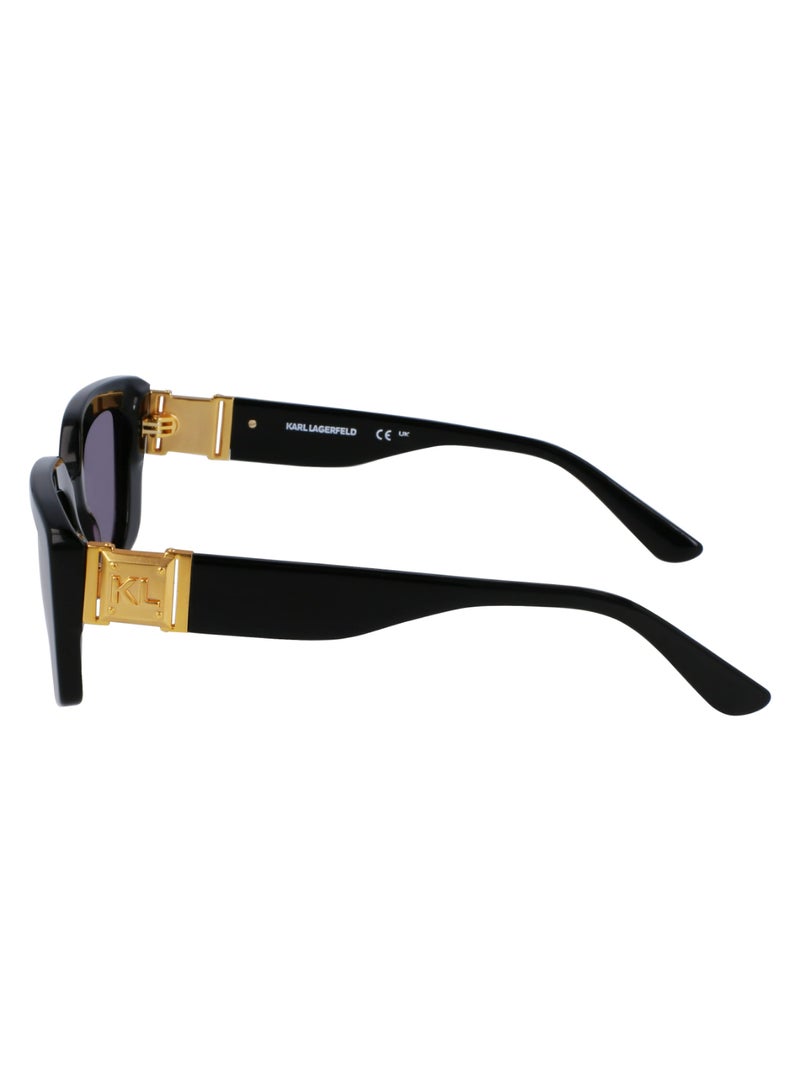 Karl Lagerfeld FULL RIM ACETATE ACETATE KARL LAGERFELD SUNS KL6125S 5217 (001) BLACK - Image 5