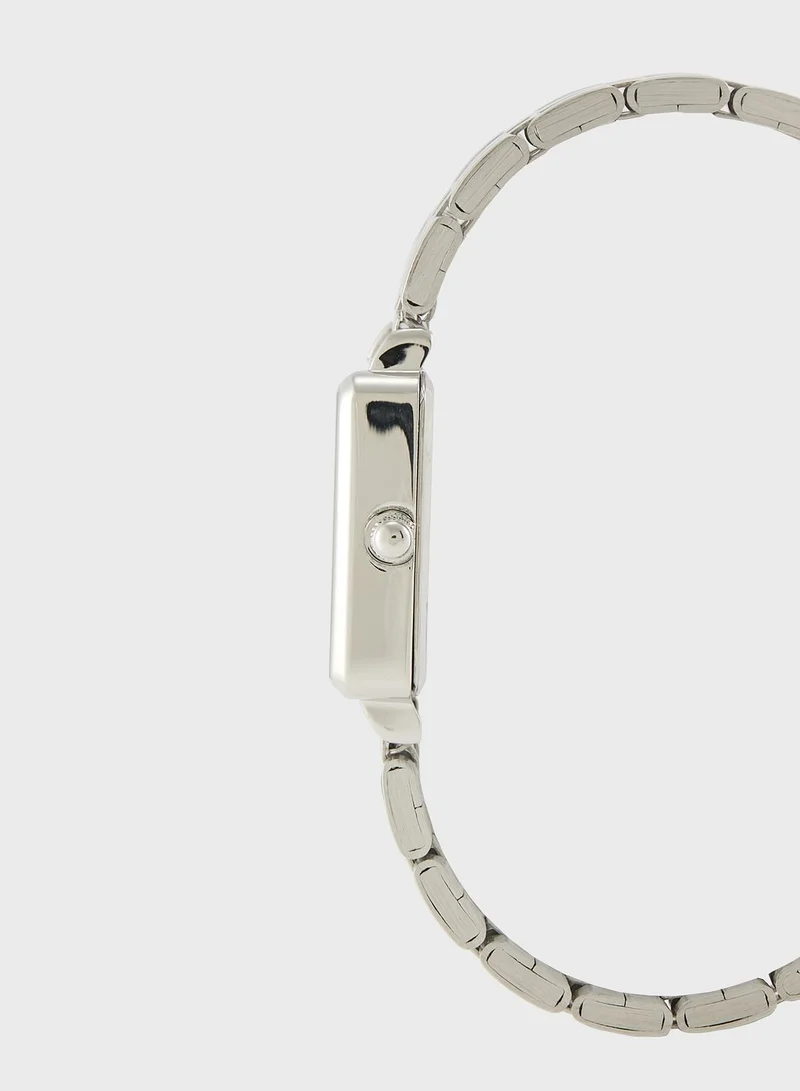ELLA Square Metal Strap Analogue Watch & Bracelet Gift Set