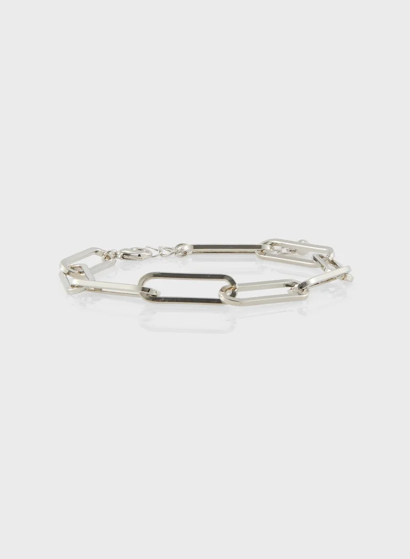 ELLA Square Metal Strap Analogue Watch & Bracelet Gift Set