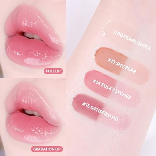 COLORGRAM Fruity Glass Tint 14 Sulky Lychee, Long-Lasting Glossy Lip Tint, Korean Beauty Lip Gloss Tint, Geek Nude Series - Image 2