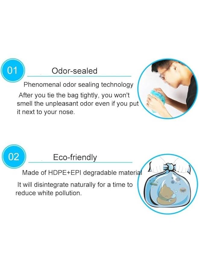 HOOKOR Diaper Disposal Bag, Unscented Diaper Bags Disposable, Biodegradable Diaper Trash Bags for Nappies, Rubbish, Dog , Convenient and Quick Diaper Disposal Essential for Travel (100)  - Image 2