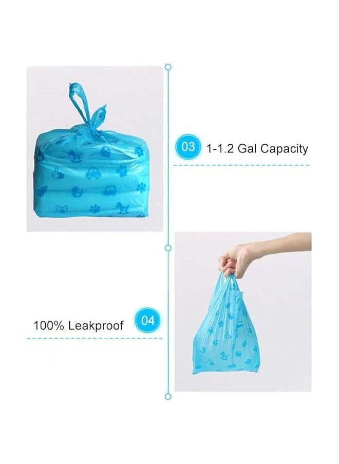 HOOKOR Diaper Disposal Bag, Unscented Diaper Bags Disposable, Biodegradable Diaper Trash Bags for Nappies, Rubbish, Dog , Convenient and Quick Diaper Disposal Essential for Travel (100)  - Image 3