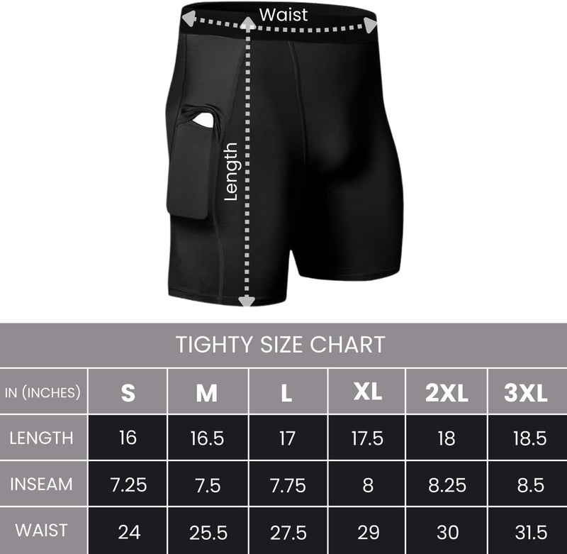 Gym Compression Men's Skin Tight Shorts with Mobile Pocket for Gym, Running, Cycling, Swimming, Cricket, Yoga, Football & Many More Sports