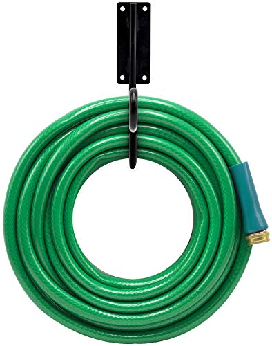 Sorbus Garden Hose Holder Hook, Wall Mounted Hose Reel Water Hose Storage Hanger, Great for Garden, Lawn, Yard, Wrought Iron (Black) - Image 5