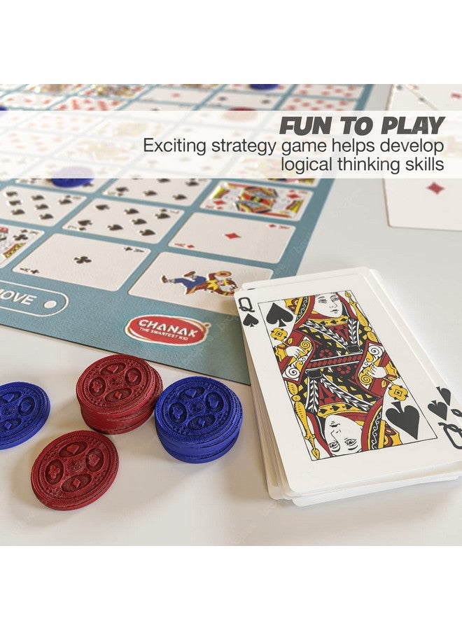 Baybee Make A Sequence Board Game for Kids Family with Foldable Playing Board Mat, 135 Chips & Play Cards | Challenging & Strategy Card Game | Hard Board Games Toys for Kids Adults 7+ Years Boys Girls - Image 3