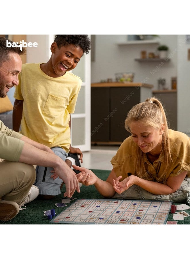 Baybee Make A Sequence Board Game for Kids Family with Foldable Playing Board Mat, 135 Chips & Play Cards | Challenging & Strategy Card Game | Hard Board Games Toys for Kids Adults 7+ Years Boys Girls - Image 2