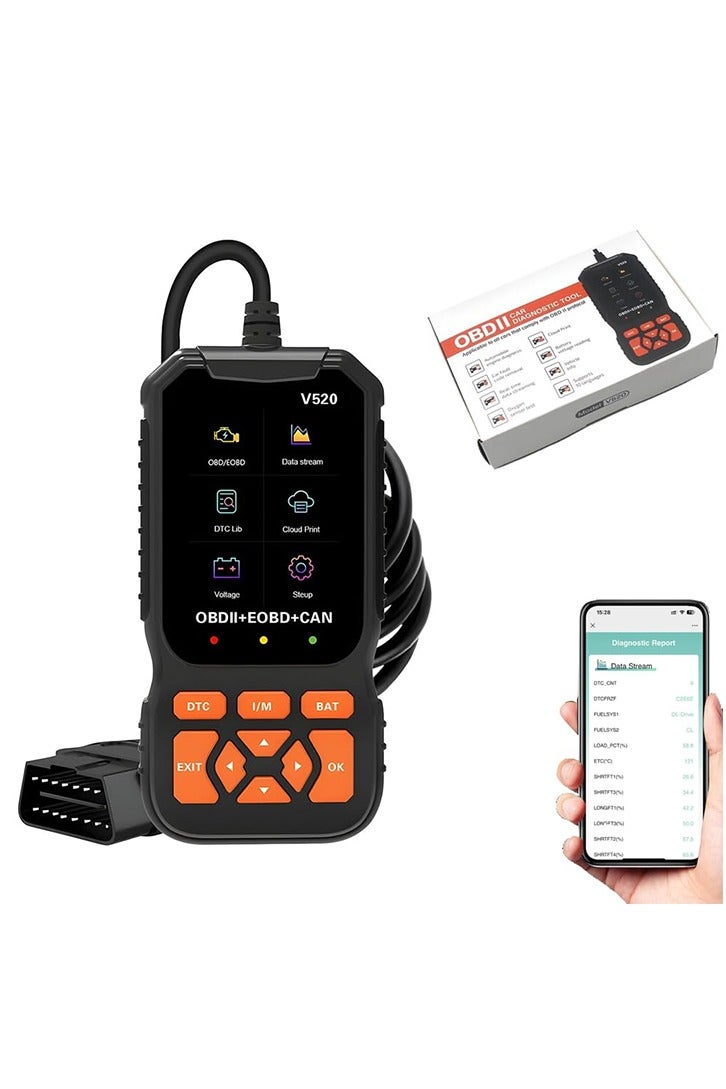 OBD2 Scanner Live Data Professional Mechanic OBDIl Diagnostic CodeReader Tool For Check Engine Light Cloud Printing Daul Ul Mode - Image 1