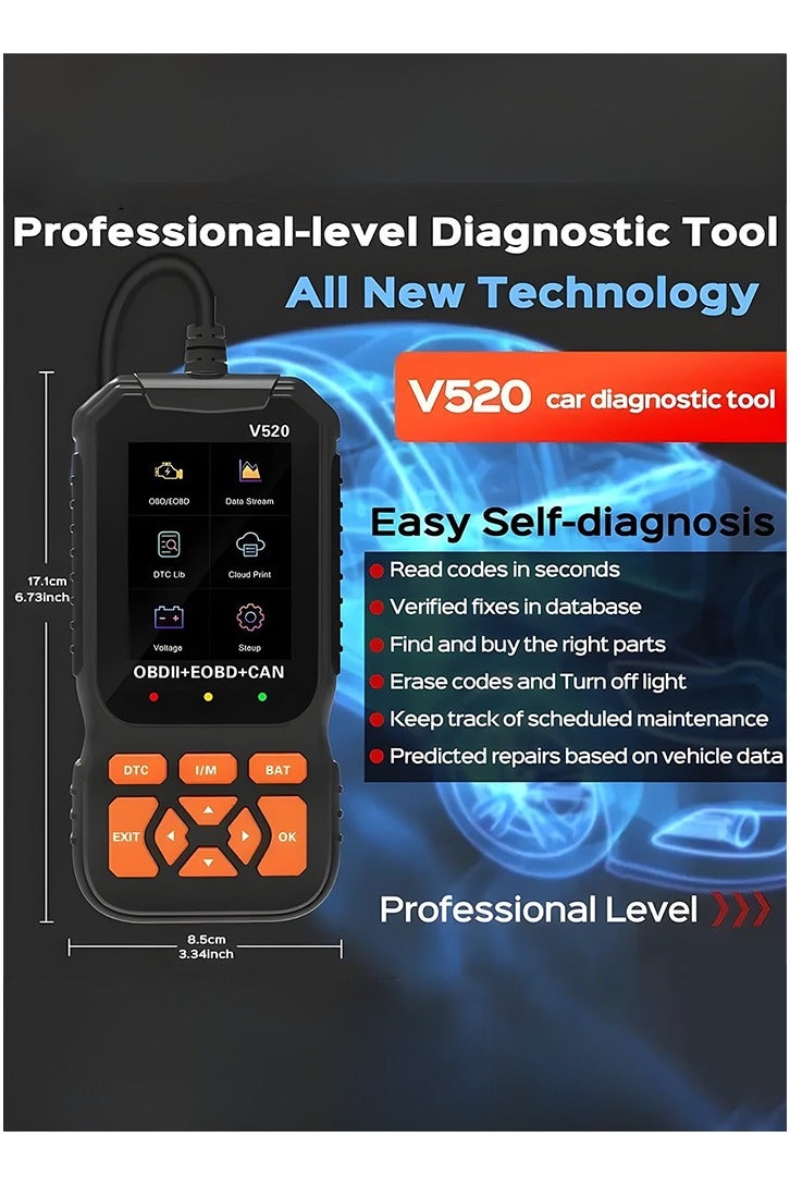 OBD2 Scanner Live Data Professional Mechanic OBDIl Diagnostic CodeReader Tool For Check Engine Light Cloud Printing Daul Ul Mode - Image 4