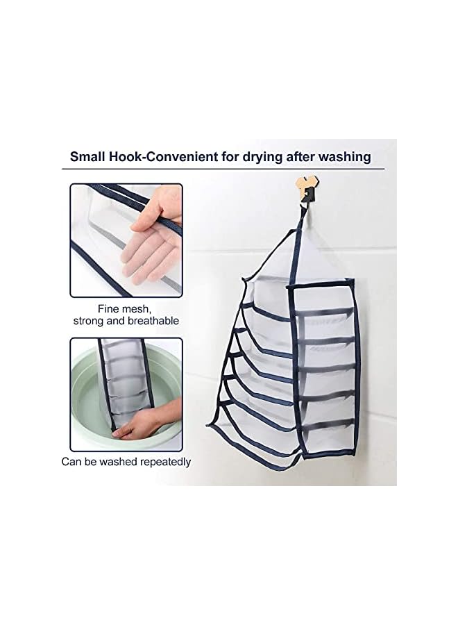 PROMASS Bra and Underwear Drawer Organizer Divider,Foldable Nylon Mesh Storage Box, Closet Storage Organizer for Socks, Stockings, Ties, Scarves Laundry Basket (Underwear socks storage lattice) - Image 5