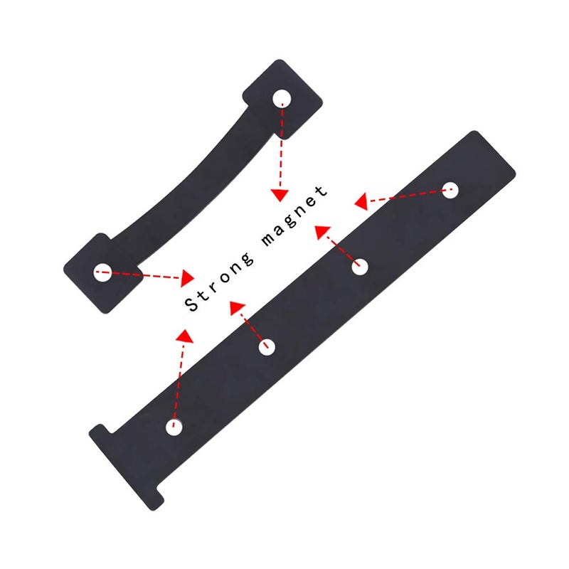 Fohome Magnetic Decorative Garage Door Accents Faux Hinges Handles Hardware Kit Black (4 Hinges+2 Handles) - Image 4