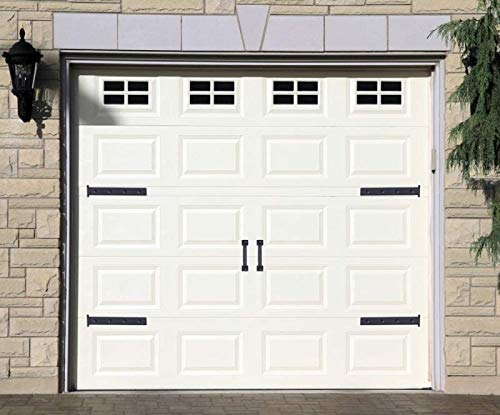 Fohome Magnetic Decorative Garage Door Accents Faux Hinges Handles Hardware Kit Black (4 Hinges+2 Handles) - Image 5