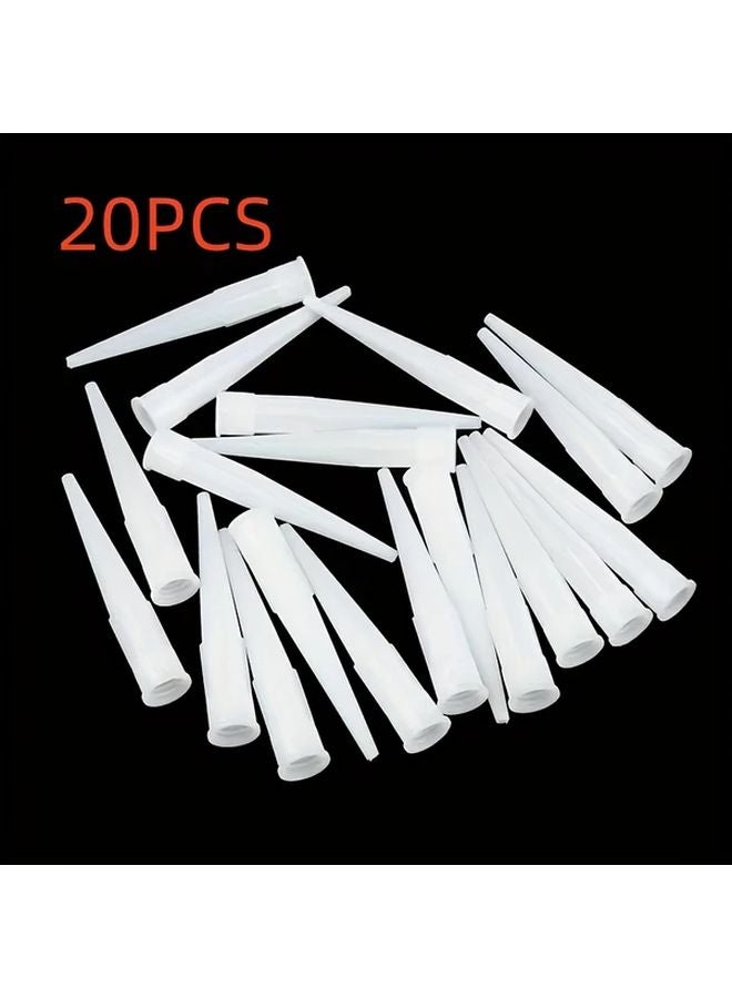 20Pcs Universal Slit Mouth Silicone Glue Gun Nozzles For Caulking And DIY Crafts - Image 1