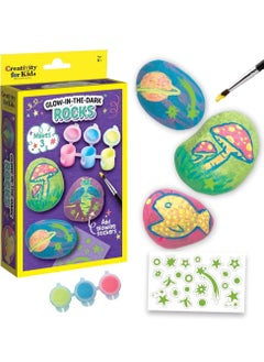 Creativity for Kids Creativity for Kids Glow In The Dark Rocks Kit - DIY Craft, Paint, Glow Stones, Rock Art, Outdoor Decor, Kids Creative Project, Glow Crafts, Nighttime Fun  - Image 1